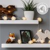 COZY HOME LED-Lichterkette Rosen Lichterkette Batterie & Stecker -, 5 Meter & 20 Blumen LED Warmweiß I Batterie&Stecker I Innenanwendung Bild 2