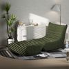 Sofa Einzelsofa, Einzelsessel, Relaxsessel, Klappbares Sofa 1 Teile Ergonomische Unterstützung - Ideal für Wohnzimmer,Grün,Fußstütze inklusive Bild 2