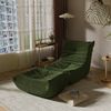 Sofa Einzelsofa, Einzelsessel, Relaxsessel, Klappbares Sofa 1 Teile Ergonomische Unterstützung - Ideal für Wohnzimmer,Grün,Fußstütze inklusive Bild 3