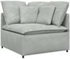 vidaXL Modulares Sofa mit Kissen Samt Hellgrau 3321337 Bild 3