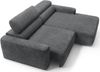 Selsey 'Fando' Ecksofa mit elektrischem Sitzauszug, Ottomane rechts, Chenille Dunkelgrau Bild 4