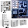 Vicco 'Isabelle' Schminktisch mit LED-Beleuchtung, Beistellschrank & Hocker, Holzspanplatte weiß, 60 x 40 x 140 cm Bild 2