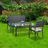 Relaxdays Gartenbank mit Sitzauflage Bild 3