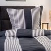 Casa Colori Bettwäsche Micro Fleece, Polyester, 2 teilig, Streifen, anthrazit, silber Bild 2