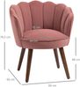 Stuhl 66x66x78,5 cm, gepolstert mit Samt-Touch, rosa Bild 3