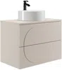 Vente-unique - VUTOMA Waschbeckenmöbel Holz, Platte Beige - B 46 cm x H 60 cm x L 80 cm Bild 2