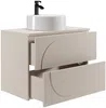 Vente-unique - VUTOMA Waschbeckenmöbel Holz, Platte Beige - B 46 cm x H 60 cm x L 80 cm Bild 3