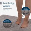 Beautissu Badematte rutschfest BeauMare FL Hochflor Teppich Hellgrau, 100cm, 60cm Bild 2