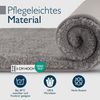 Beautissu Badematte rutschfest BeauMare FL Hochflor Teppich Hellgrau, 100cm, 60cm Bild 3