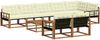 vidaXL Outdoor-Sofagarnitur mit Kissen 9 pcs Natur und Creme 3369605 Bild 2