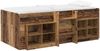 vidaXL Loft Bettgestell mit Schrank 3 Stk. Altholz Holzwerkstoff 3423428 Bild 2