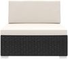 vidaXL Mittelsofa mit Kissen Modular Poly Rattan Schwarz 48289 Bild 3