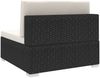 vidaXL Mittelsofa mit Kissen Modular Poly Rattan Schwarz 48289 Bild 4
