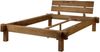 Balkenbett Wildeiche 160x200 tabacco geölt JANGALI #311 Bild 1