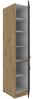 Küchen Vorratshochschrank 40 cm Stilo Grau + Eiche Artisan Küchenzeile Küchenblock Einbauküche Landhaus Küche Bild 2