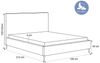 Goldstoff Polsterbett "SOLARE" mit hohem Rahmen und praktischem Bettkasten (Stauraumbett, Doppelbett 120x200 cm bis 200x200 cm), modernes Schlafzimmerbett mit Stauraum Bild 4
