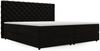 GRAINGOLD Bergamo Bett 160x200, Boxspringbett mit Bettkasten und Lattenrost, Velour-Stoff, Schwarz Bild 2