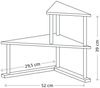 Kesper Küchen-Eck-Regal mit 2 Etagen B52 x T39 x H29,5 cm, aus FSC Bambus, Holz Küchenregal für Gewürze, Standregal für Küchenhelfer Bild 3