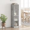 vidaXL Highboard mit Glastüren Betongrau 35x37x142 cm 836437 Bild 3