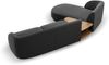Micadoni Modulares Sofa Miley mit Recamiere 3-Sitzer Links Samtstoff Bluvel Grau Bild 4