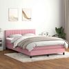 vidaXL Boxspringbett mit Matratze Rosa 160x220 cm Samt 3316460 Bild 3