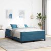 vidaXL Bettrahmen mit Matratze Dunkelblau 140 x 200 cm Stoff 3399070 Bild 1