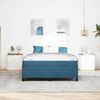 vidaXL Bettrahmen mit Matratze Dunkelblau 140 x 200 cm Stoff 3399070 Bild 3