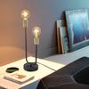 ZMH Tischlampe Vintage Nachttischlampe Schwarz Wohnzimmer Schwarz Gold E27 Industrie Metall Nachtlicht mit Kabel Bild 2