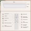 ZMH LED Deckenleuchte Modern 22W LED rechteckig Deckenlampe Dimmbar mit Fernbedienung BüroMemory Function, LED fest integriert, Warmweiß-Neutralweiß-Kaltweiß, Hohe Farbwiedergabeindex Bild 3
