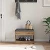 vidaXL Flurbank mit Kissen mit Regal Artisan-Eiche 63 x 38 x 45 cm 891575 Bild 4