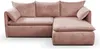 Ecksofa mit Schlaffunktion TEODORA von PASCAL MORABITO - Kord - Rosa - Ecke rechts Bild 3
