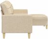 vidaXL 3-Sitzer-Sofa mit Hocker Creme 210 cm Stoff 3278251 Bild 4
