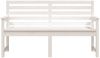 vidaXL Gartenbank Weiß 159,5x48x91,5 cm Massivholz Kiefer 824068 Bild 4