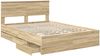 vidaXL Bettrahmen Sonoma-Eiche 150 x 200 cm Ingenieurs Holz 3407972 Bild 5