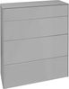 Maeusbacher Imola Kommode kreidegrau matt lack / glas kreidegrau glanz BxHxT: 82 x 89 x 42 cm Bild 3