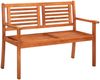 vidaXL 2-Sitzer-Gartenbank mit Auflage 120 cm Massivholz Eukalyptus 3060970 Bild 2