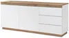 Vente-unique - RENIRI Sideboard Holz, Platte BeigeWeiß - B 45 cm x H 82 cm x L 180 cm Bild 2