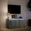 vidaXL TV-Schrank mit LED-Beleuchtung Grau Sonoma 100x34x50 cm 852213 Bild 5