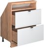Küchenschrank für Dachschrägen R-Line Weiß Riffel 60 cm mit 2 Schubladen Vicco Bild 3