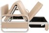 Schlafsofa HWC-M83, Schlafcouch Couch Sofa, Schlaffunktion Bettkasten Liegefläche, 130x185cm ~ Stoff/Textil beige Bild 5