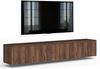 AX LIVING Barvo 2x100 TV Kommode Lowboard Dunkelbraun Nussbaum Warmia H Bild 4