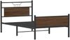 vidaXL Bettgestell ohne Matratze Braun Eiche 100x190 cm Holzwerkstoff 4107028 Bild 3