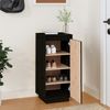 vidaXL Schuhschrank Schwarz 35x35x80 cm Massivholz Kiefer 813539 Bild 3