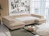 Ecksofa U-Form, mit Bettkasten, Bettfunktion und Einstellbare Kopfstützen, Sofa big XXL - PETER U - Beige Plüsch - Topper T25 Bild 5
