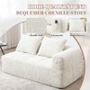 Loungesofa mit Chaise Longue & Seitentaschen - Kompaktes Relaxsofa Chenille, wolkenweicher Sitz,mit einem Kissen Bild 5