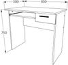VCM Schreibtisch Arusa 918614 Anthrazit H. 75 x B. 85 x T. 50 cm Bild 4
