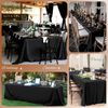 6er-Pack Schwarze Tischdecken 153 x 320 cm für Hochzeit Party Halloween Bild 4