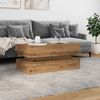 vidaXL Couchtisch mit LED-Leuchten Artisan-Eiche 90x50x40 cm 857719 Bild 4