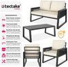 tectake Gartenlounge-Set Garten-Lounge Set, (Set, 4-tlg), im Rope-Design mit Aluminiumgestell Bild 2