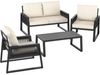 tectake Gartenlounge-Set Garten-Lounge Set, (Set, 4-tlg), im Rope-Design mit Aluminiumgestell Bild 4